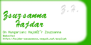 zsuzsanna hajdar business card